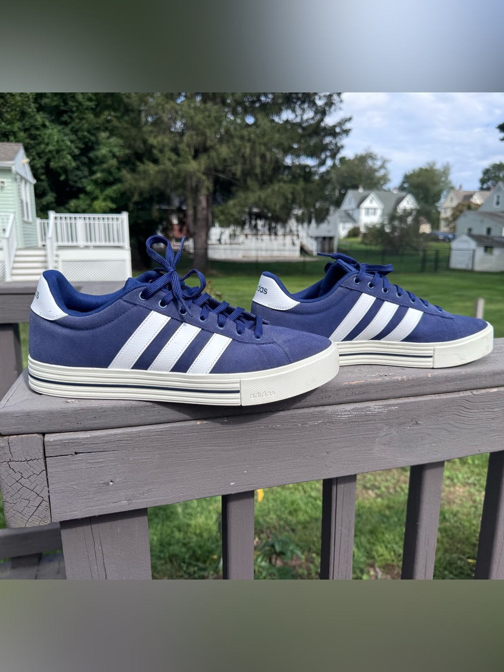 adidas Men’s Navy and White Low-Top Sneakers